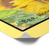 Honey Bunny sagt "Bee Happy, Bee Kind" Poster (Ecke)