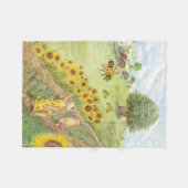 Honey Bunny trifft die Honigbienen Fleecedecke (Vorderseite (Horizontal))