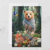 Honey Bunny und Boo Bear 1. Geburtstag Einladung (Rückseite)