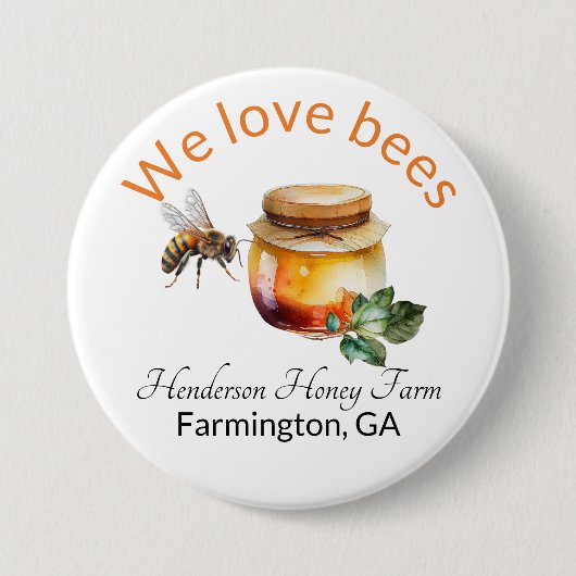 Honey Business Branding Button (Vorderseite)