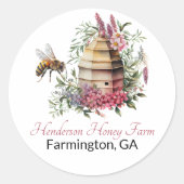Honey Business Branding Runder Aufkleber (Vorderseite)
