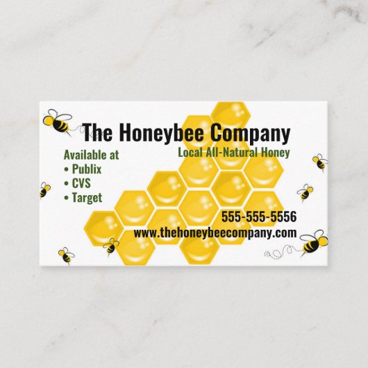 Honey Business Card Visitenkarte (Vorderseite)