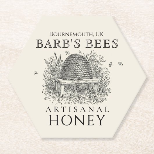 Honey Business Hexagon Candle Untersetzer Ivory Sk (Vorderseite)