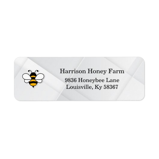 Honey Business Return Address Label (Vorne)