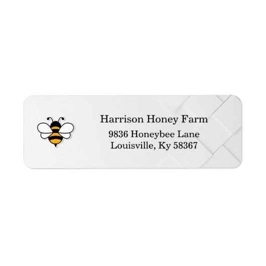Honey Business Return Address Label (Vorne)