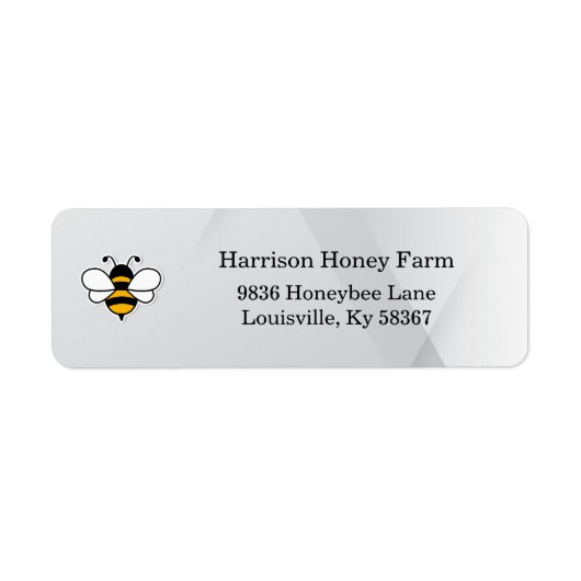 Honey Business Return Address Label (Vorne)