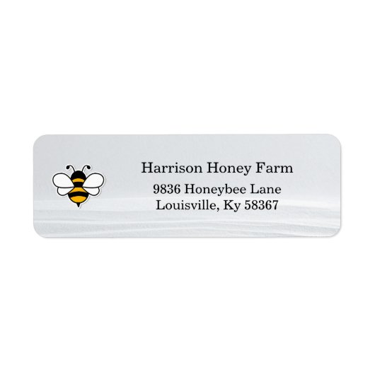Honey Business Return Address Label (Vorne)