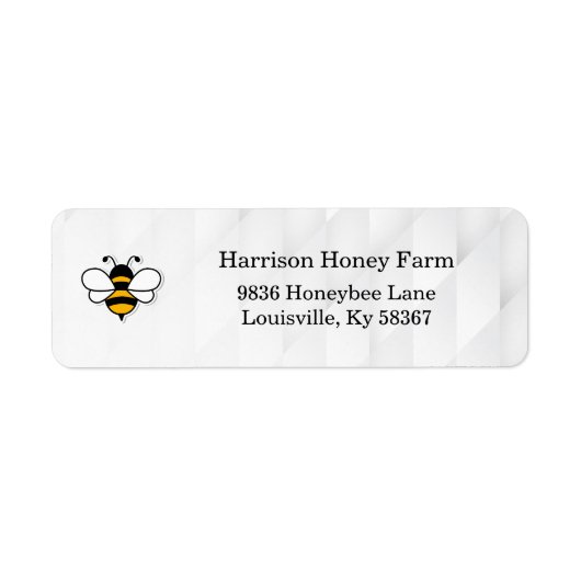 Honey Business Return Address Label (Vorne)