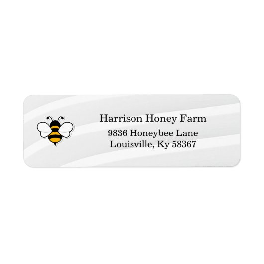 Honey Business Return Address Label (Vorne)