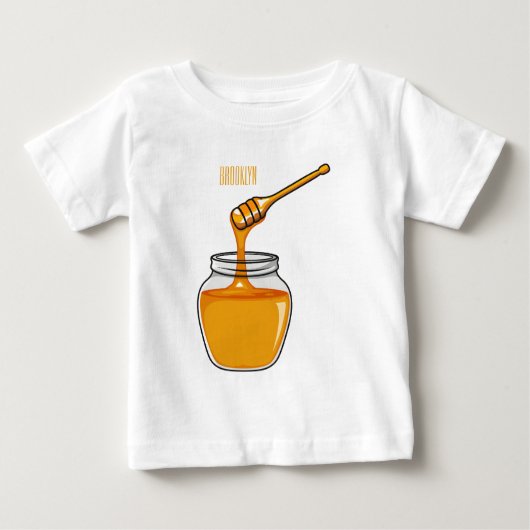 Honey Cartoon Illustration Baby T-shirt (Vorderseite)