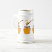 Honey Cartoon Illustration Bierglas (Vorderseite Links)