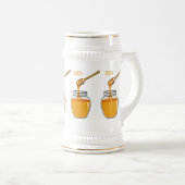 Honey Cartoon Illustration Bierglas (VorderseiteRechts)
