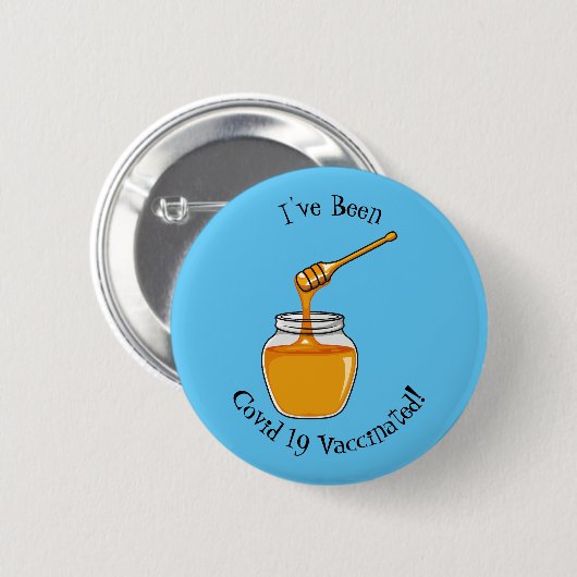 Honey Cartoon Illustration Button (Vorne & Hinten)