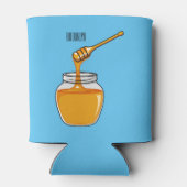 Honey Cartoon Illustration Dosenkühler (Rückseite)