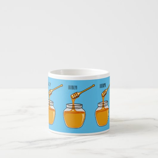 Honey Cartoon Illustration Espressotasse (Vorderseite)