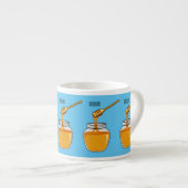 Honey Cartoon Illustration Espressotasse (Vorderseite Rechts)
