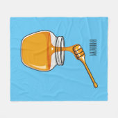 Honey Cartoon Illustration Fleecedecke (Vorderseite (Horizontal))