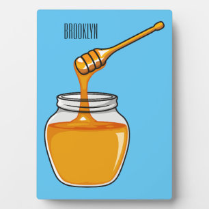 Honey Cartoon Illustration Fotoplatte