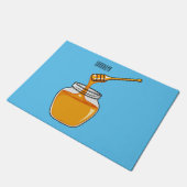 Honey Cartoon Illustration Fußmatte (Schrägansicht)