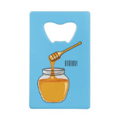 Honey Cartoon Illustration Geldbeutel Flaschenöffner (Rückseite)