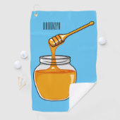 Honey Cartoon Illustration Golfhandtuch (Insitu)