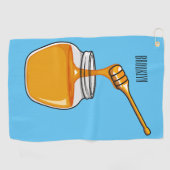 Honey Cartoon Illustration Golfhandtuch (Horizontal)