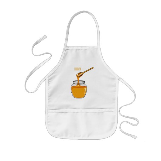 Honey Cartoon Illustration Kinderschürze (Vorne)