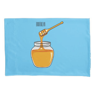 Honey Cartoon Illustration Kissenbezug