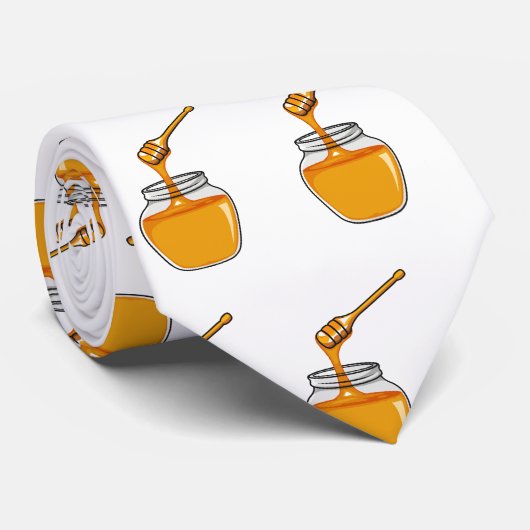 Honey Cartoon Illustration Krawatte (Gerollt)