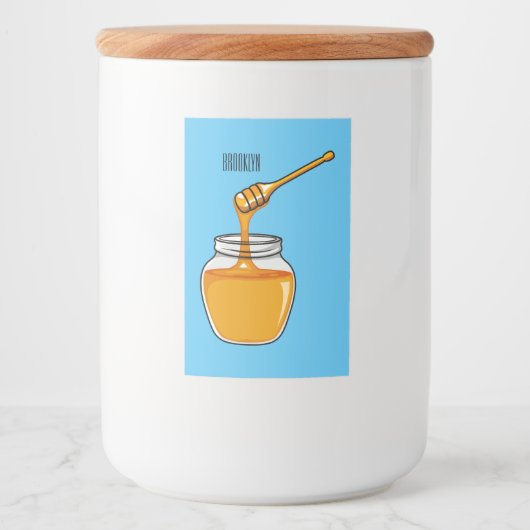Honey Cartoon Illustration Lebensmitteletikett (Vorderseite)
