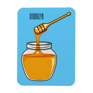 Honey Cartoon Illustration Magnet