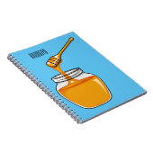 Honey Cartoon Illustration Notizblock (Rechte Seite)