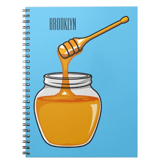 Honey Cartoon Illustration Notizblock (Vorderseite)