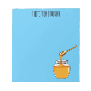 Honey Cartoon Illustration Notizblock