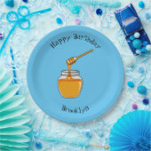 Honey Cartoon Illustration Pappteller (Party)