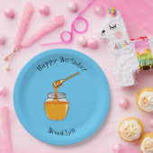 Honey Cartoon Illustration Pappteller (Party)