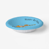Honey Cartoon Illustration Pappteller (Gewinkelt)