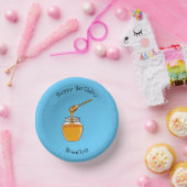 Honey Cartoon Illustration Pappteller (Party)