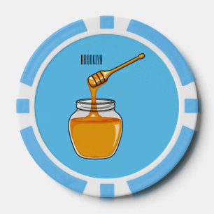 Honey Cartoon Illustration Pokerchips