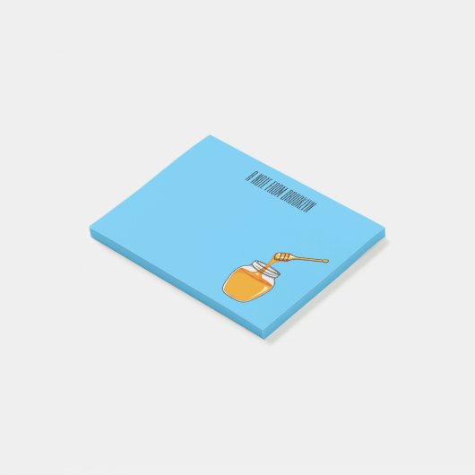 Honey Cartoon Illustration Post-it Klebezettel (angewinkelt)