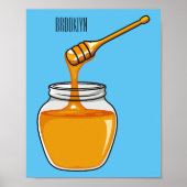 Honey Cartoon Illustration Poster (Vorne)