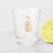 Honey Cartoon Illustration Schnapsglas (Rückseite)