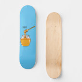 Honey Cartoon Illustration Skateboard (Vorderseite)