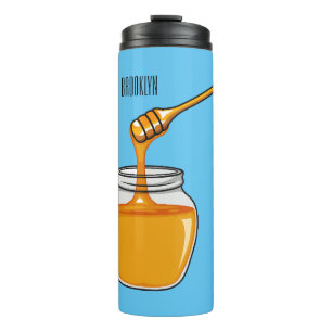 Honey Cartoon Illustration Thermosbecher