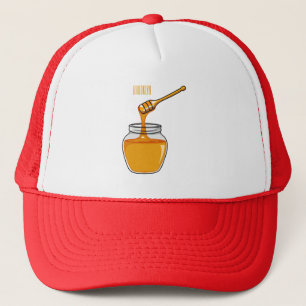 Honey Cartoon Illustration Truckerkappe