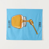 Honey Cartoon Illustration Wandteppich (Vorderseite (Horizontal))
