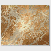 Honey Champaigne Gold Marble Shiny Metallic Stroke Geschenkpapier (Flach)