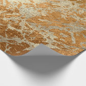Honey Champaigne Gold Marble Shiny Metallic Stroke Geschenkpapier (Ecke)