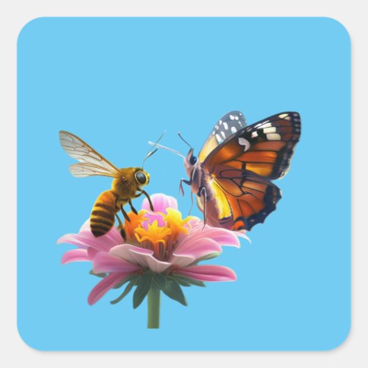Honey Chat Quadratischer Aufkleber (Vorderseite)