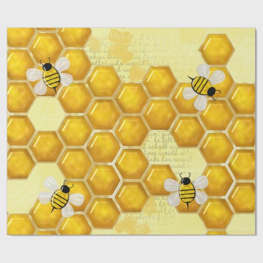 Honey Comb 3D Whimsey Geschenkpapier (Flach)